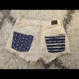 American eagle white shorts, size 0